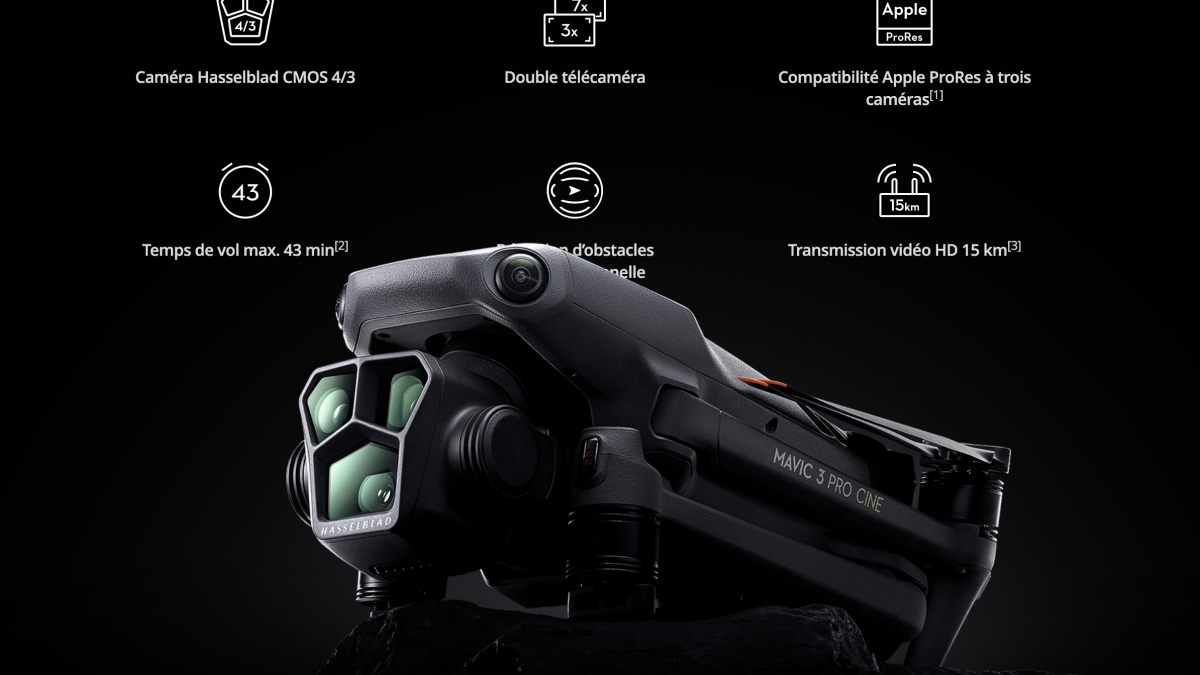 DJI annonce le Mavic 3 Pro, le tout premier drone doté de trois caméras